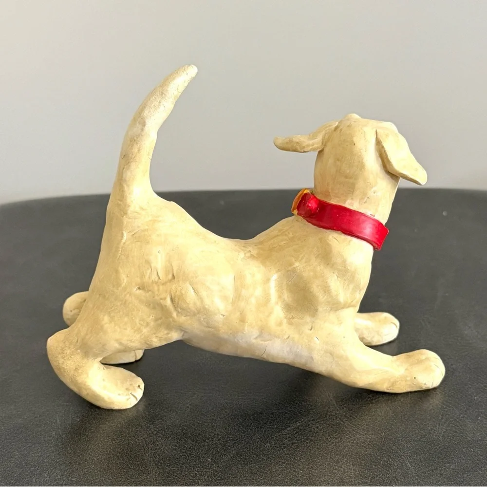 Rare Judie Bomberger Signed & Handpainted SAM THE DOG Folk Art 5” * 6” Long